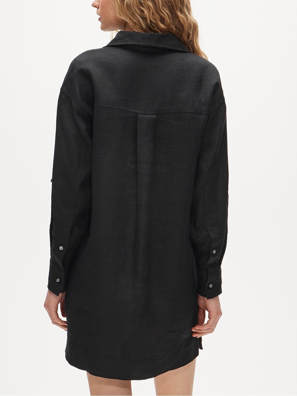New J. Crew Black Misses  Popover Dress XS V Neck - Picture 4 of 8